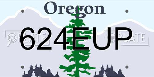 624EUP Oregon License Plate