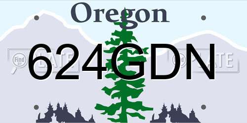 624GDN Oregon License Plate