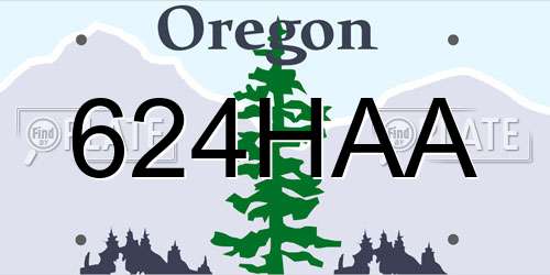 624HAA Oregon License Plate