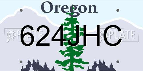 624JHC Oregon License Plate
