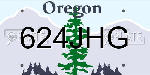 624JHG Oregon License Plate