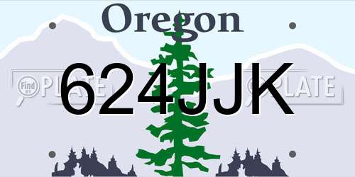 624JJK Oregon License Plate
