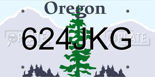 624JKG Oregon License Plate