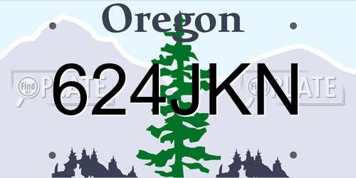624JKN Oregon License Plate