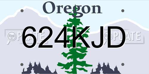 624KJD Oregon License Plate
