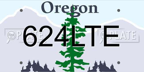 624LTE Oregon License Plate