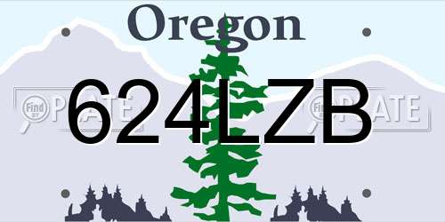 624LZB Oregon License Plate