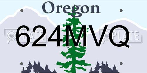 624MVQ Oregon License Plate
