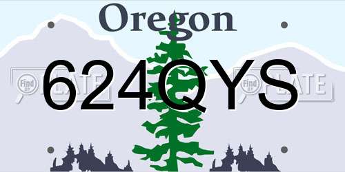 624QYS Oregon License Plate