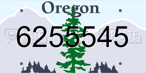 6255545 Oregon License Plate