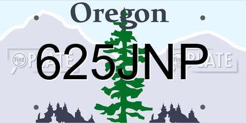 625JNP Oregon License Plate