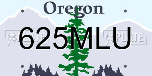 625MLU Oregon License Plate