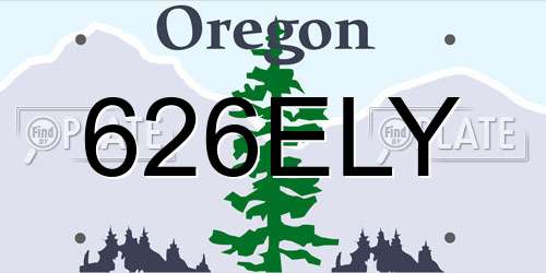 626ELY Oregon License Plate