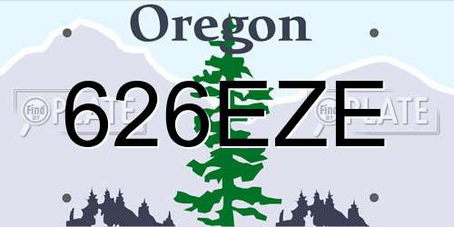626EZE Oregon License Plate