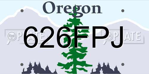 626FPJ Oregon License Plate
