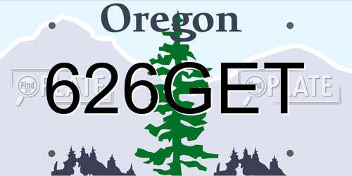 626GET Oregon License Plate
