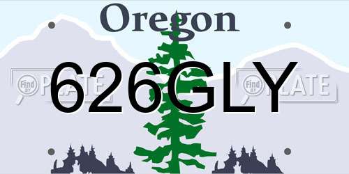 626GLY Oregon License Plate