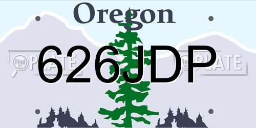 626JDP Oregon License Plate