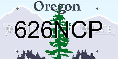 626NCP Oregon License Plate