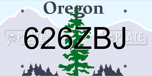 626ZBJ Oregon License Plate