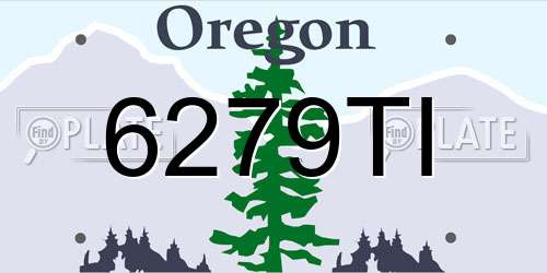 6279TI Oregon License Plate