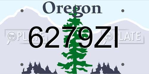 6279ZI Oregon License Plate
