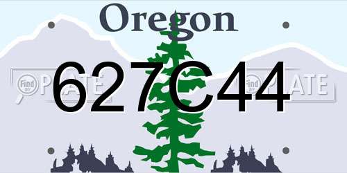627C44 Oregon License Plate
