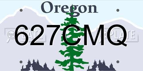 627CMQ Oregon License Plate