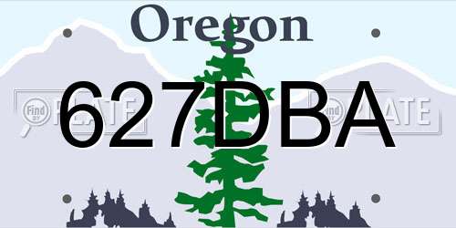 627DBA Oregon License Plate