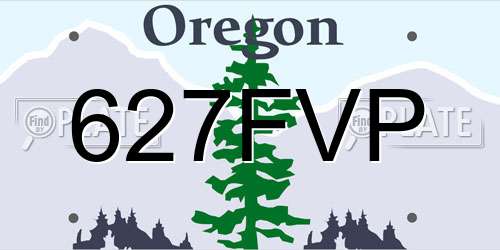 627FVP Oregon License Plate