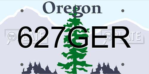 627GER Oregon License Plate