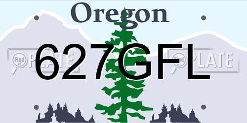 627GFL Oregon License Plate