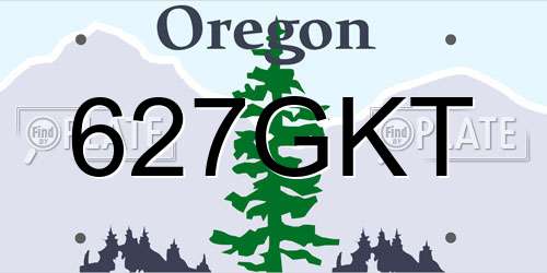 627GKT Oregon License Plate
