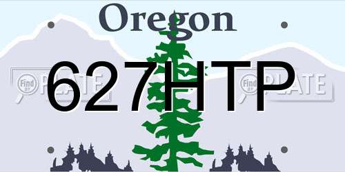 627HTP Oregon License Plate
