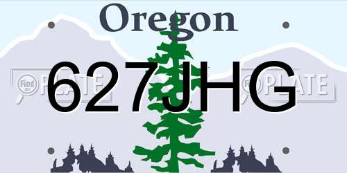 627JHG Oregon License Plate