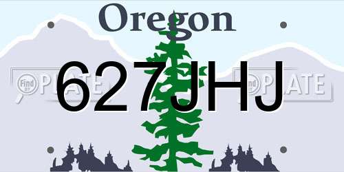 627JHJ Oregon License Plate