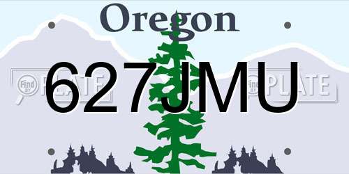 627JMU Oregon License Plate