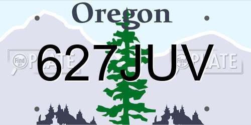 627JUV Oregon License Plate