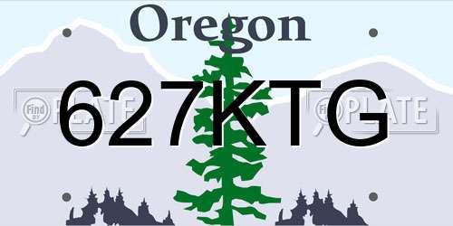 627KTG Oregon License Plate