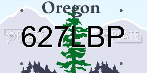 627LBP Oregon License Plate