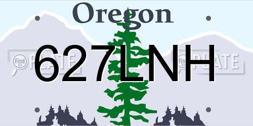 627LNH Oregon License Plate