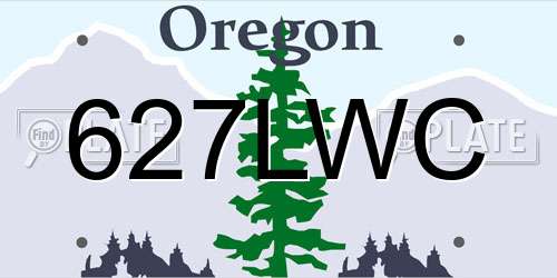 627LWC Oregon License Plate