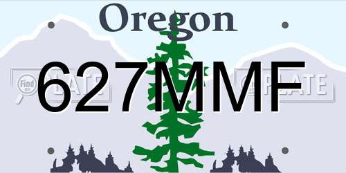 627MMF Oregon License Plate