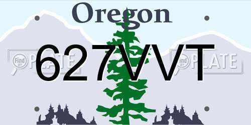 627VVT Oregon License Plate