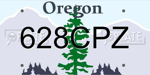 628CPZ Oregon License Plate