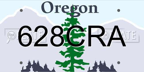 628CRA Oregon License Plate