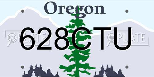 628CTU Oregon License Plate