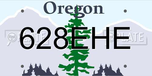 628EHE Oregon License Plate
