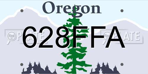 628FFA Oregon License Plate
