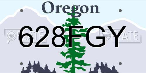 628FGY Oregon License Plate